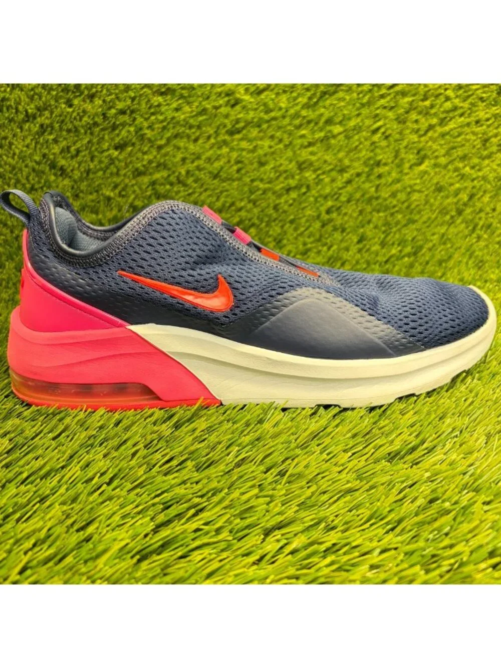 Nike Air Max Motion 2 Womens Size 9.5 Blue Pink Athletic Running Shoes Sneakers